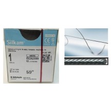 sutura no absorbible seda silkam trenzada 1 triangular 38 d