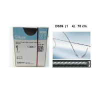 sutura no absorbible seda silkam trenzada 1 triangular 38 d