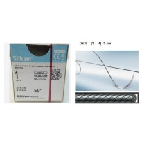 sutura no absorbible seda silkam trenzada 1 triangular 38 d