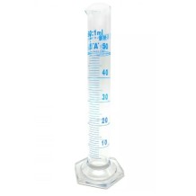 probeta vidrio graduada clase b graduacion blanca 50 ml uni