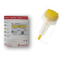 lancetas de seguridad extra 18g 13 x 18 mm amarilla roch