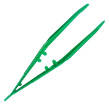 pinza de diseccion no esteril verde forceps paq 50 uds