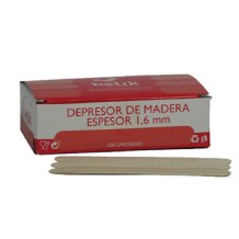 depresores de madera para lengua 16mm betik paq 100 uds