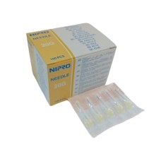 aguja hipodermica 20g 1 09mmx25mm amarillo nipro paq 100