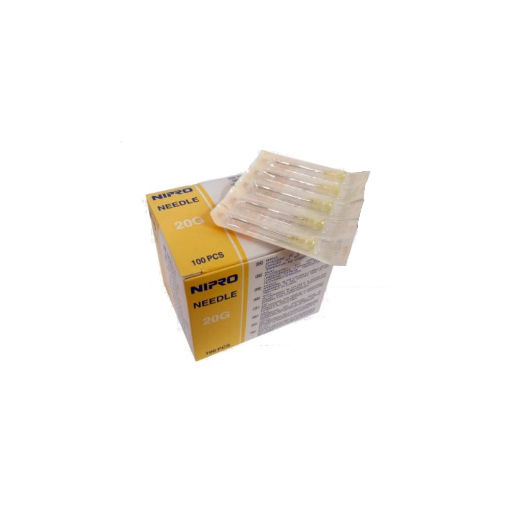 aguja hipodermica 20g 1 12 09mmx40mm amarillo nipro paq