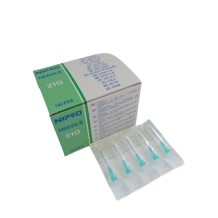 aguja hipodermica 21g 1 08mmx25mm verde nipro paq 100 ud