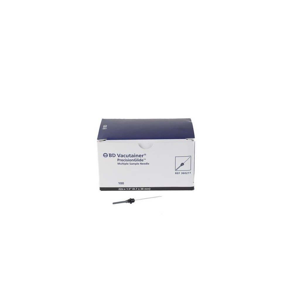aguja multiple vacutainer 22g 1 12 07mmx38mm negra bd pa