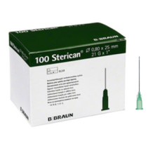 aguja hipodermica 21g 1 08mmx25mm verde braun sterican pa