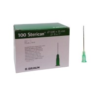 aguja hipodermica 21g 1 08mmx25mm verde braun sterican pa