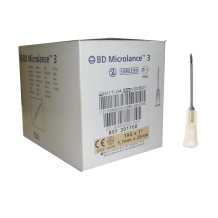 aguja hipodermica 19g 1 11mmx25mm crema bd microlance paq