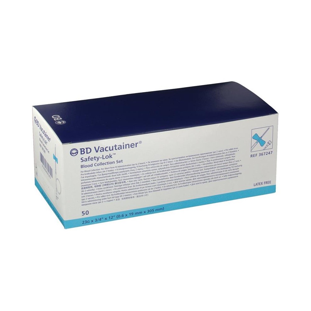 palomilla vacutainer 23g 06mmx19mm azul sin adaptador luer 