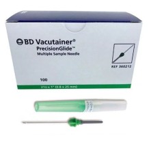aguja multiple vacutainer 21g 1 08mmx25mm verde bd paq