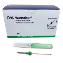 aguja multiple vacutainer 21g 1 08mmx25mm verde bd paq