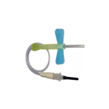 palomilla vacutainer 23g 06mmx19mm azul adaptador luer tubo