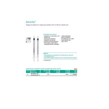 jeringa 3 cuerpos insulina 1ml sin aguja cono luer concentri