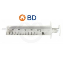 jeringa 2 cuerpos 10ml sin aguja cono luer excentrico bd dis