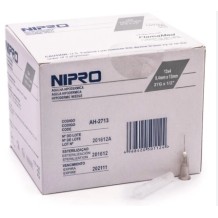 aguja hipodermica 27g 12 04mmx13mm gris nipro paq 100 u