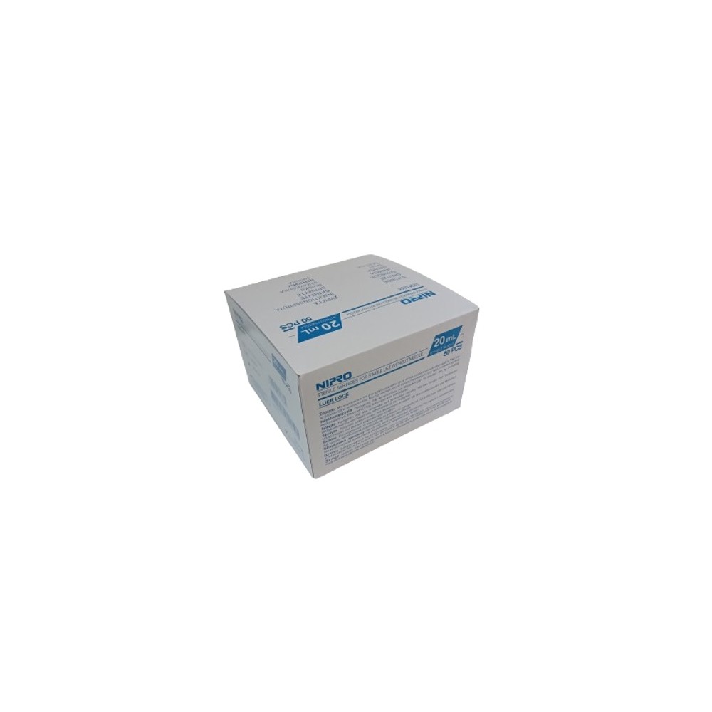 jeringa 3 cuerpos 20ml sin aguja cono luer lock excentrico n