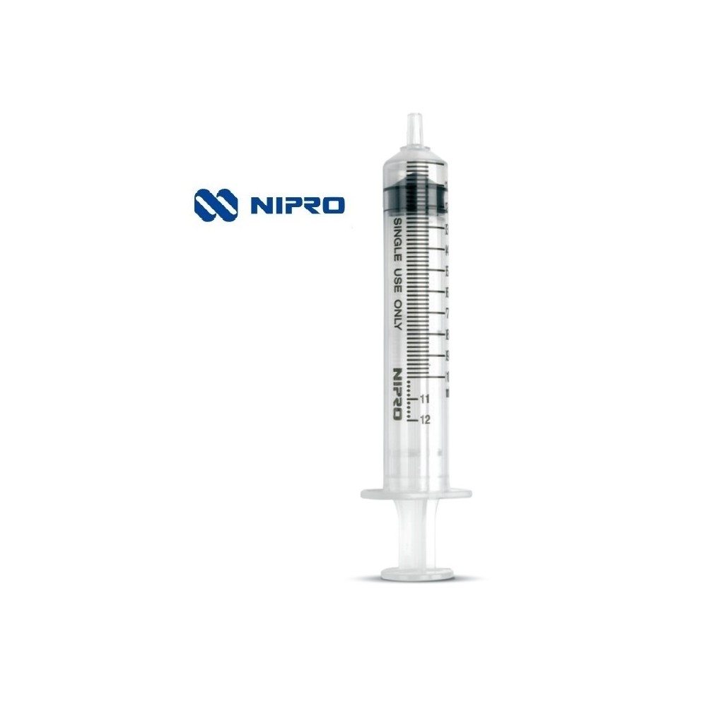 jeringa 3 cuerpos 5ml sin aguja cono luer concentrico nipro 