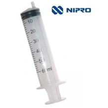 jeringa 3 cuerpos 50ml sin aguja cono luer excentrico nipro 