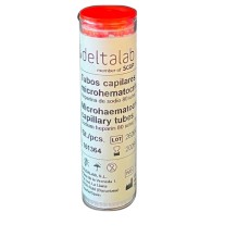 capilar microhem 75mm heparinizado paq 100 uds