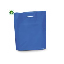 bolsa asa troquelada 40 x 50cm azul reciclado unidad