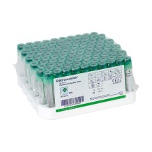 tubo heparina litio 13x75mm 17iu 2ml pet verde bd paq 10