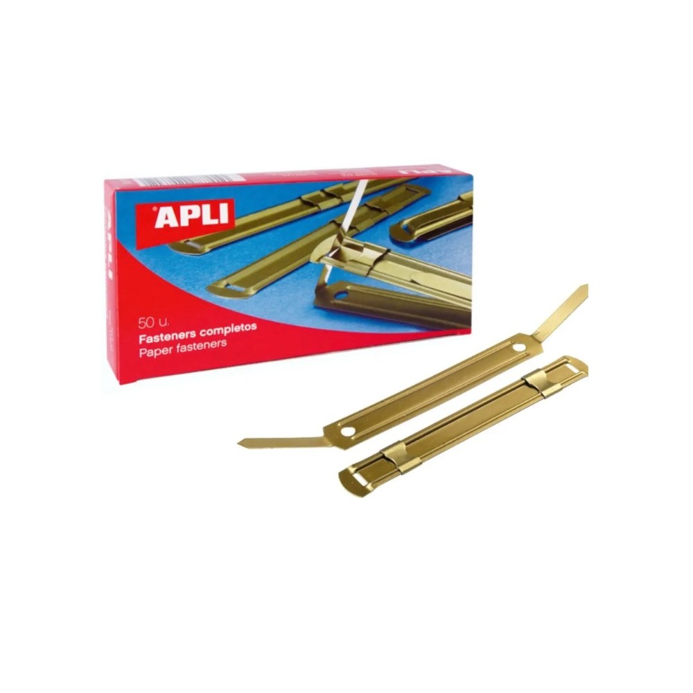 mecanismos para encuadernar fastener dorado paq 50 uds
