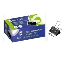 pinza abatible estandar negra 32 mm paq 12 uds