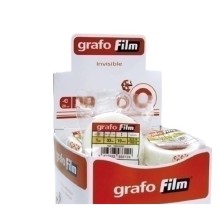 cinta adhesiva  celo invisible 19mmx33m grafo film unidad