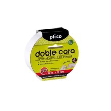 cinta adhesiva doble cara blanca plico 20x30 unidad