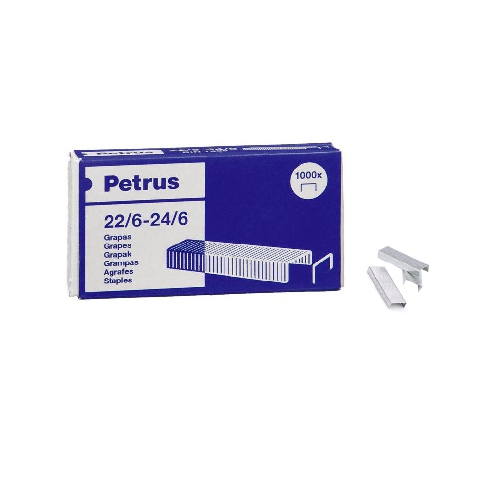 grapas 226 246 galvanizada petrus caja 1000 uds