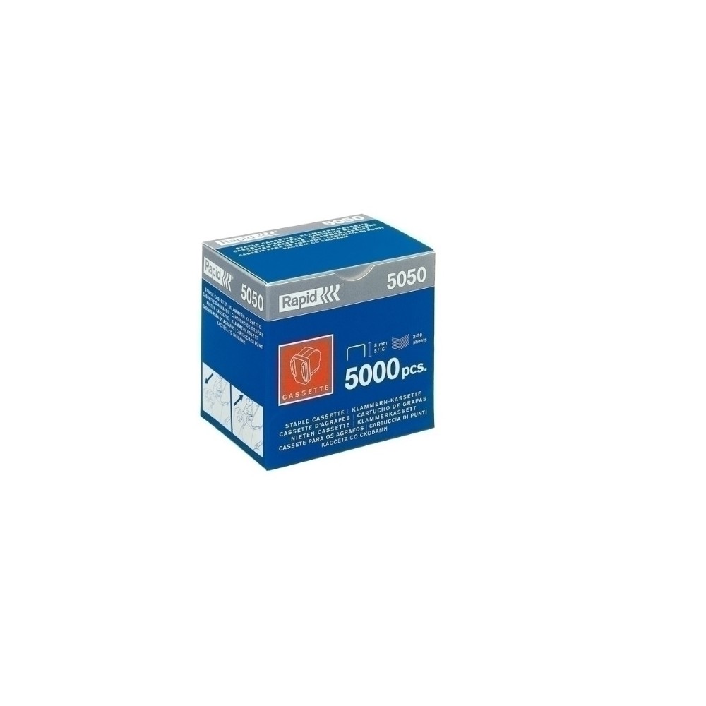 grapas 446 galvanazada para grapadora 5050e rapid paq 500