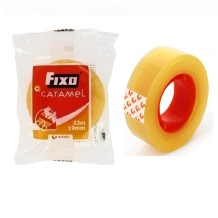 cinta adhesiva  celo 19mmx33m en rollo fixo caramel unidad
