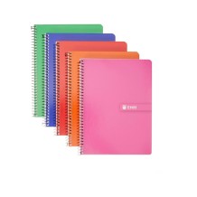 cuaderno tam folio cuadriculado 4x4 tapa blanda espiral 80h