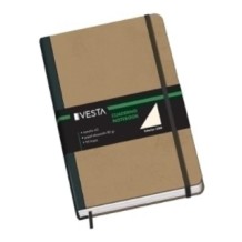 cuaderno vesta nature a5 96h 80gr liso con goma unidad