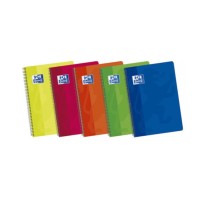 cuaderno oxford a5 cuadriculado 4x4 tapa blanda espiral 80h 
