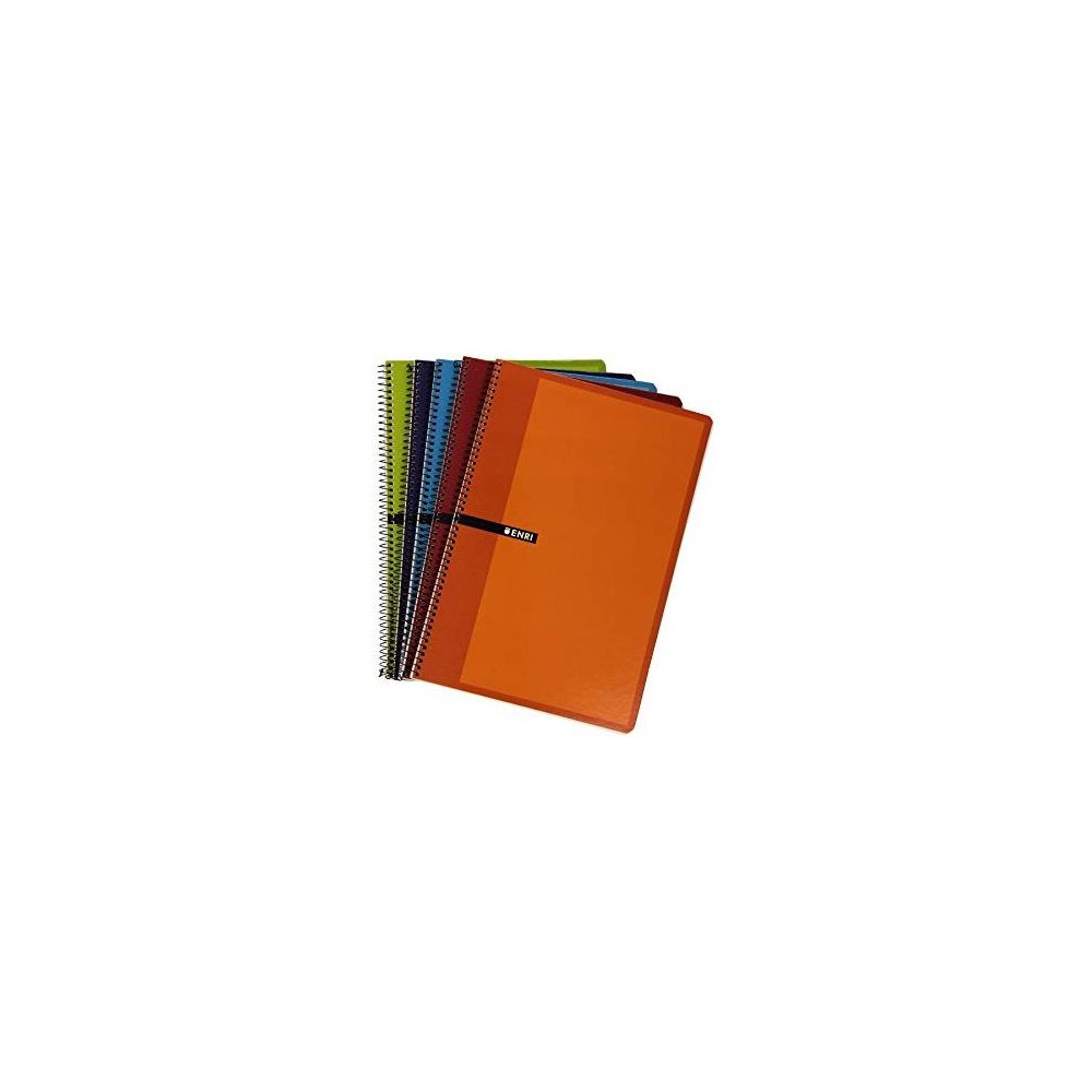 cuaderno enri tamano f liso tapa dura espiral lateral 80 ho