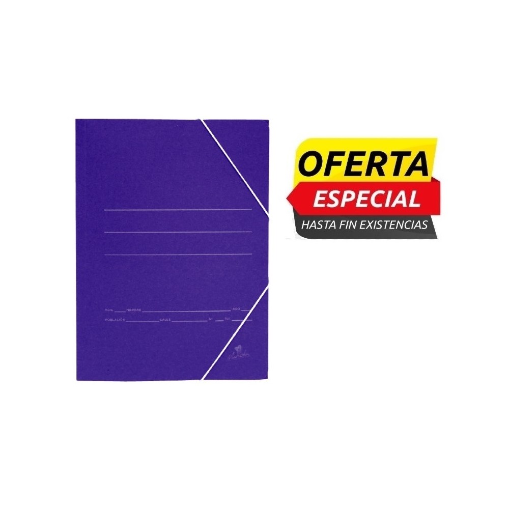 carpeta de carton con gomas y solapas tam a5 azul