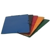 carpeta de carton con gomas 3 solapas tamano f azul mariola