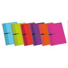 cuaderno enri a5 tapa carton espiral lateral 80 hojas cuadr