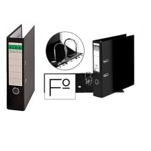 archivador a4 palanca y rado 2 anillas lomo 80mm negro jaspe