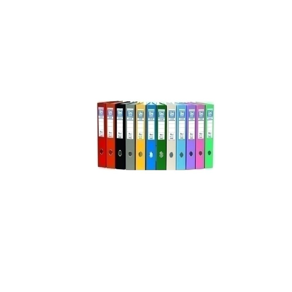 archivador a4 palanca y rado 2 anillas lomo 65mm azul unisys