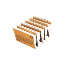 carpeta colgante gio folio lomo v color kraft con visor paq