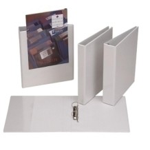 carpeta de 2 anillas a4 pvc blanca tipo canguro personalizab