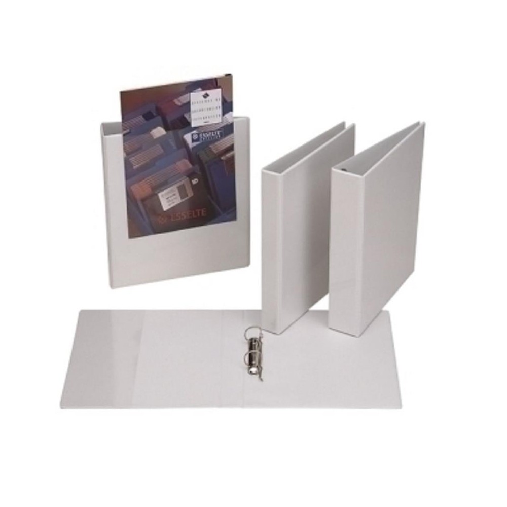 carpeta de 2 anillas a4 pvc blanca tipo canguro personalizab