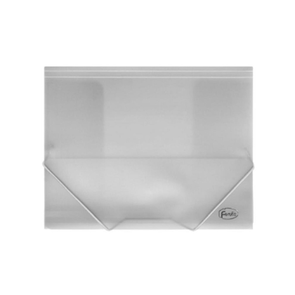 carpeta a4 de pp gomas y solapas translucida blanca unidad