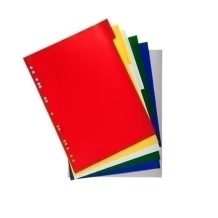 separadores a4 6 pestanas de colores 11 taladros pp opaco f