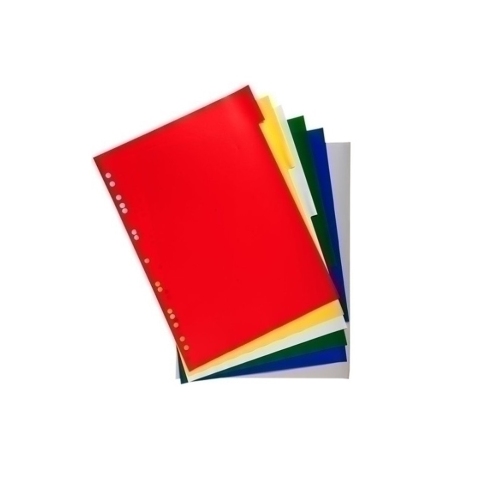 separadores a4 6 pestanas de colores 11 taladros pp opaco f