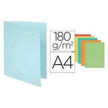 subcarpetas color azul 180gr a4 sm paq 100 uds